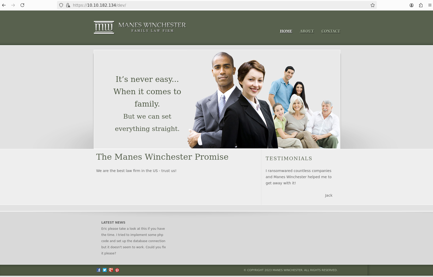 dev homepage